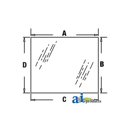 A & I Products Glass, Side (RH/LH) - Swinging 41.5" x32.3" x2" A-CG1983